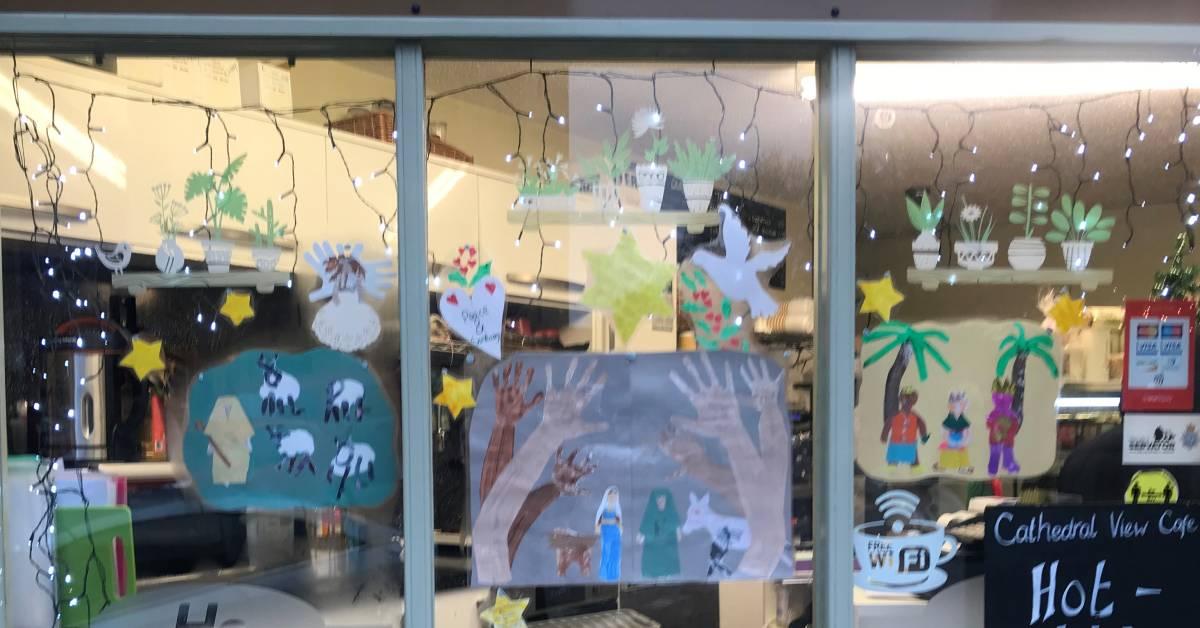 The window at Cathedral View Cafe