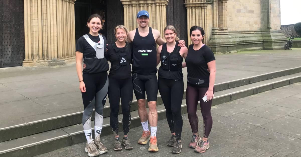 Josh Patterson with supporting runners