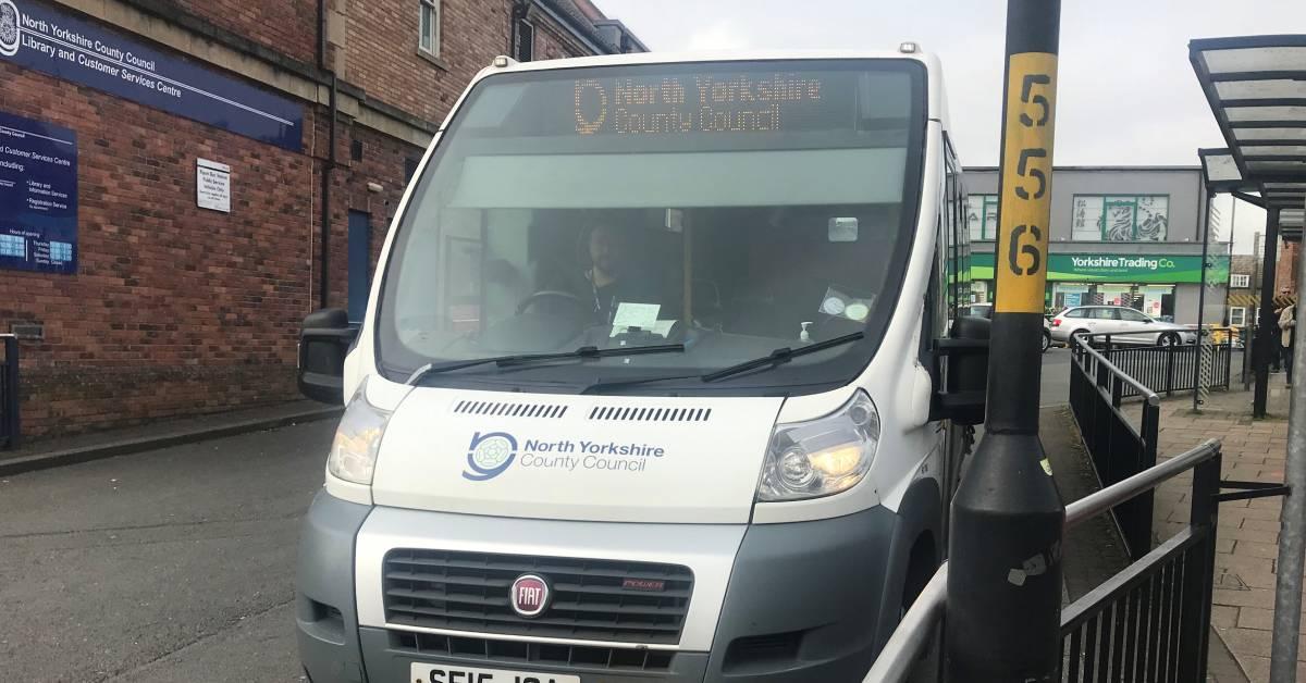 ripon-17th-april-2023-mini-bus-at-ripon-bus-station