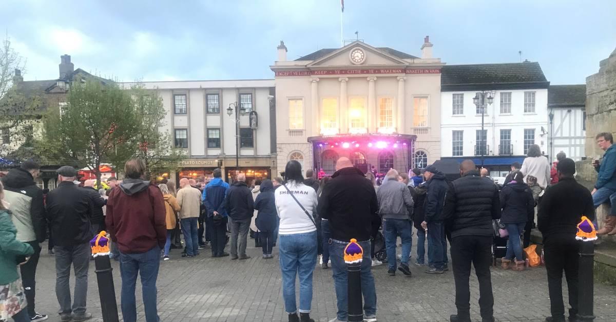 Coronoation crowd on Ripon Market Square