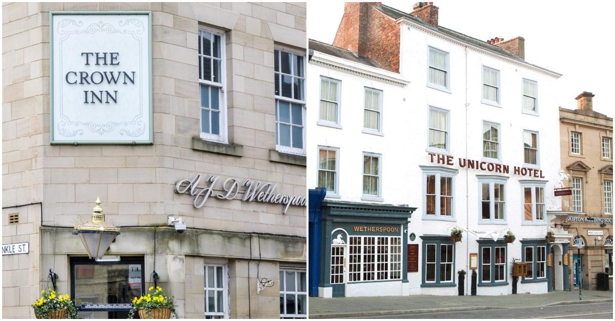 The Crown Inn at Knaresborough and The Unicorn Hotel in Ripon.