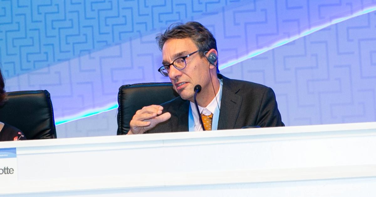 Photo of Harrogate resident Professor Piers Forster, who is interim chair of the government's Climate Change Committee, at the meeting in Incheon, South Korea, to approve the IPCC's 1.5C report in 2018.