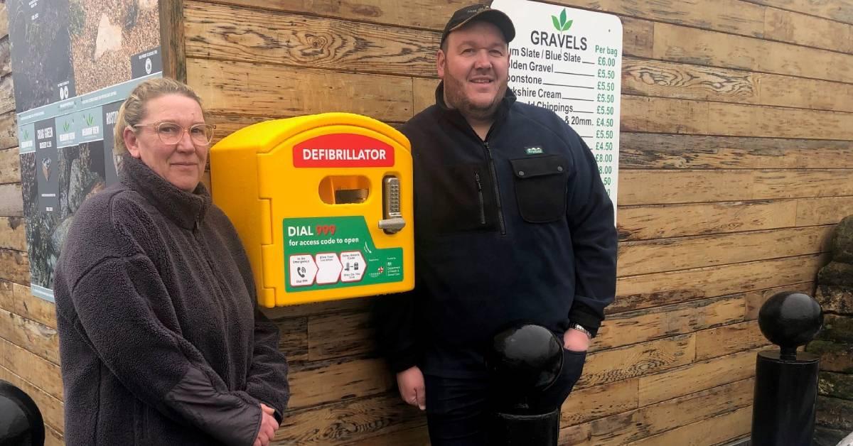 ripon-12th-march-2024-defibrillator-at-tates-garden-centre