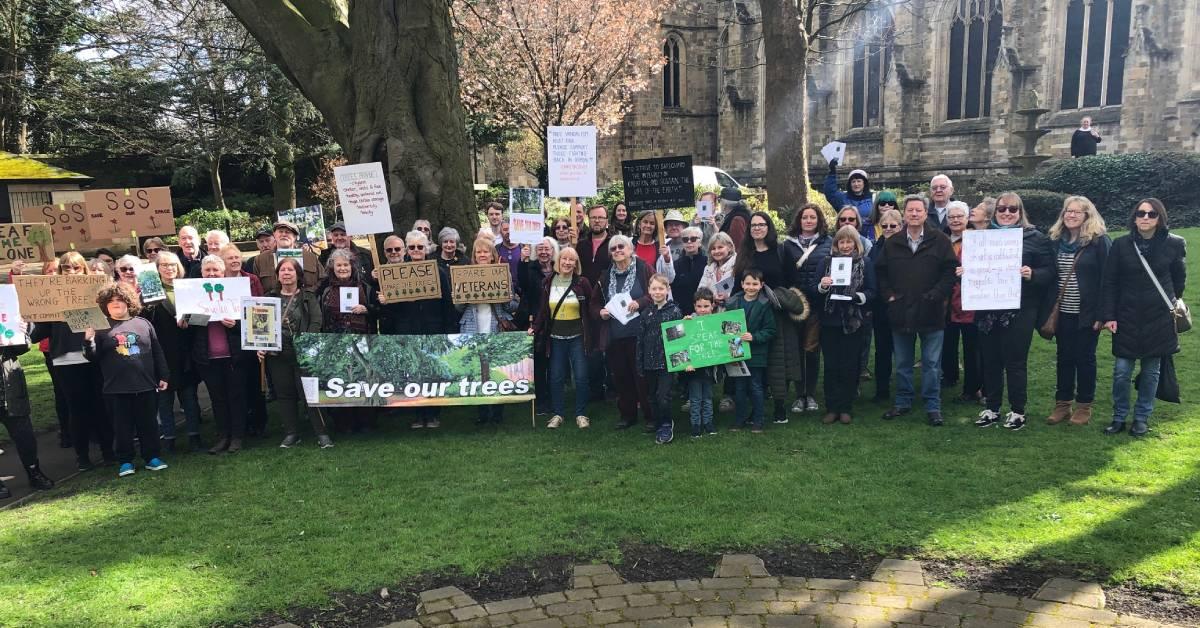 ripon-30th-march-2024-protestor-on-minster-gardens
