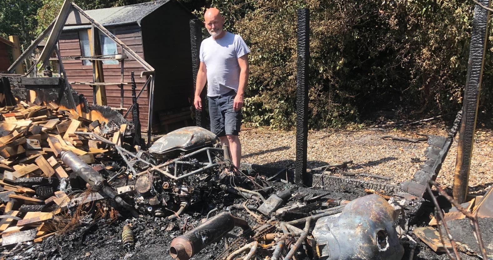 ripon-29th-july-2024-paul-neale-and-his-destroyed-motorcycles