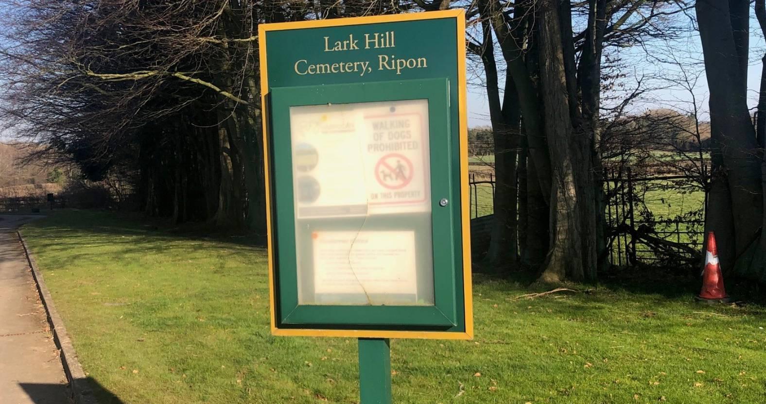 ripon-24th-march-2025-lark-hill-cemetery-sign