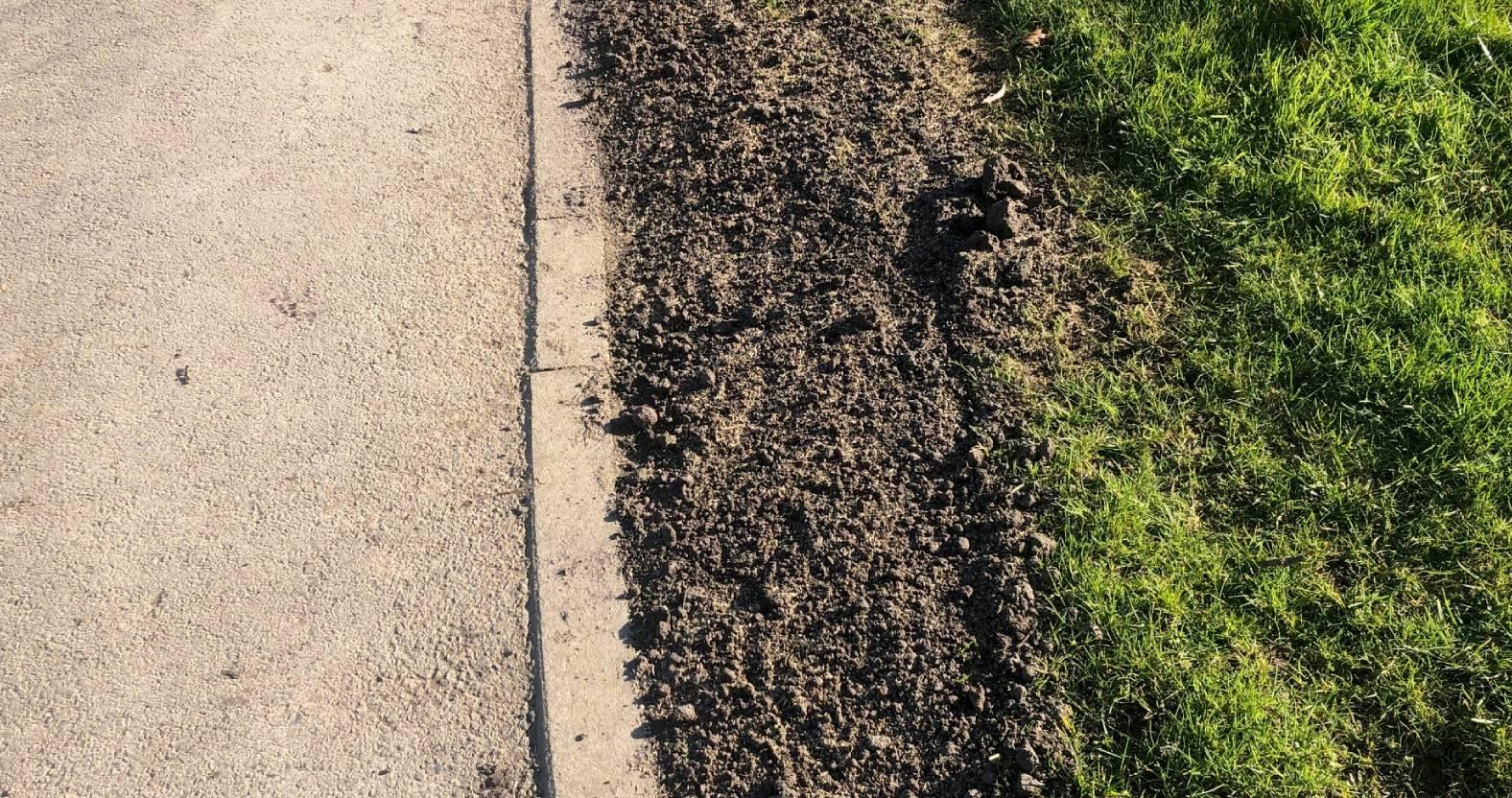 ripon-24th-march-2025-tyre-marks-at-lark-hill-cemetery