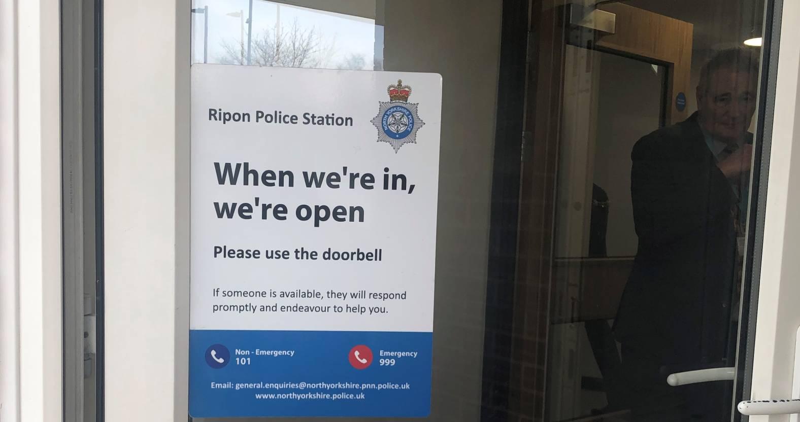 ripon-3rd-march-2025-sign-on-police-station-door
