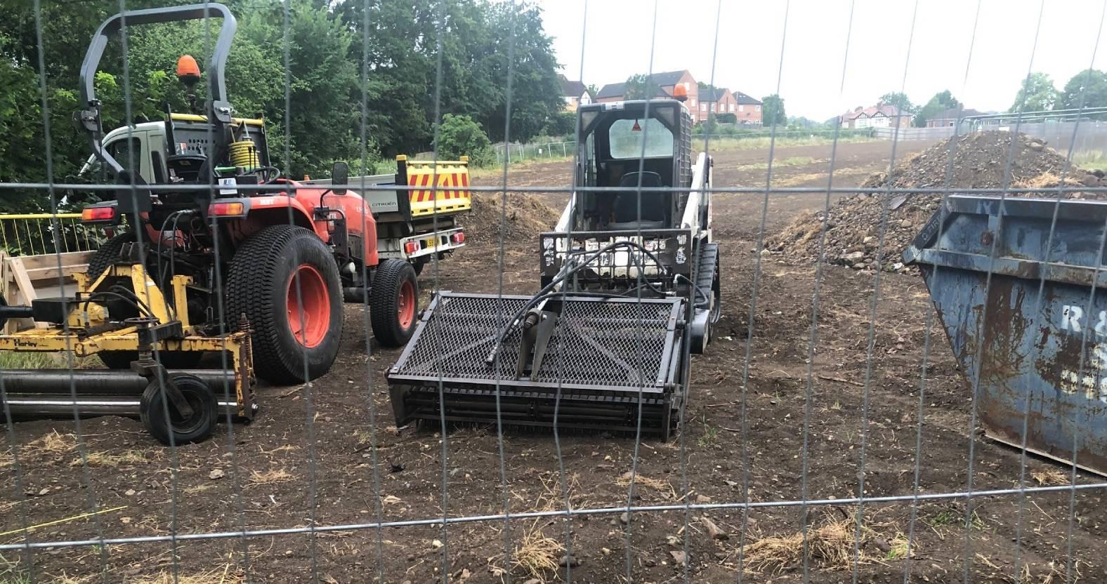 ripon-24-june-2025-landscaping-machinery-at-ripon-leisure-centre
