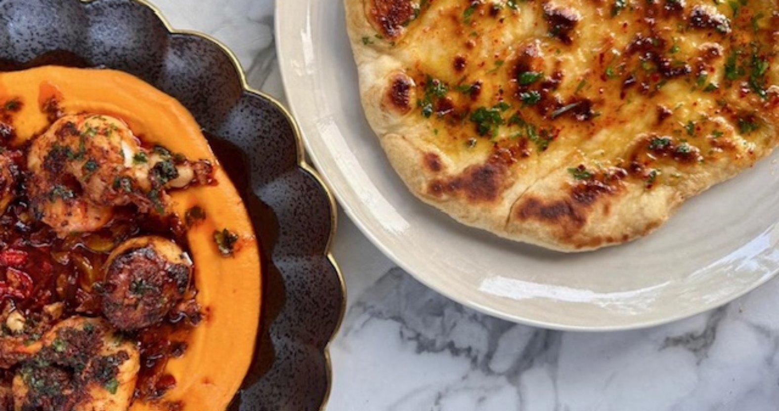 yemi-scallopsbeanpureeflatbread