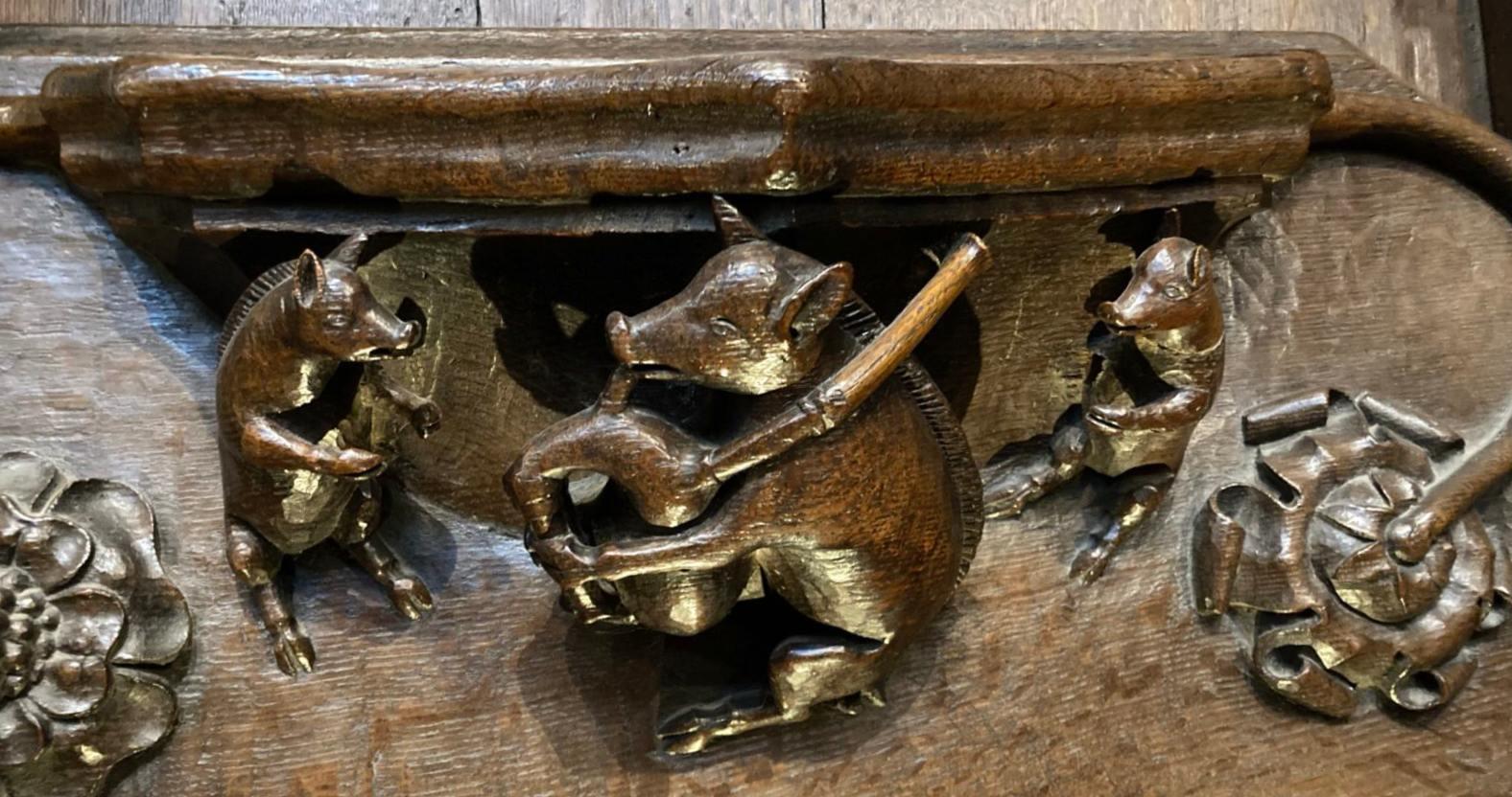 riponcathedral-misericord-bagpipepig