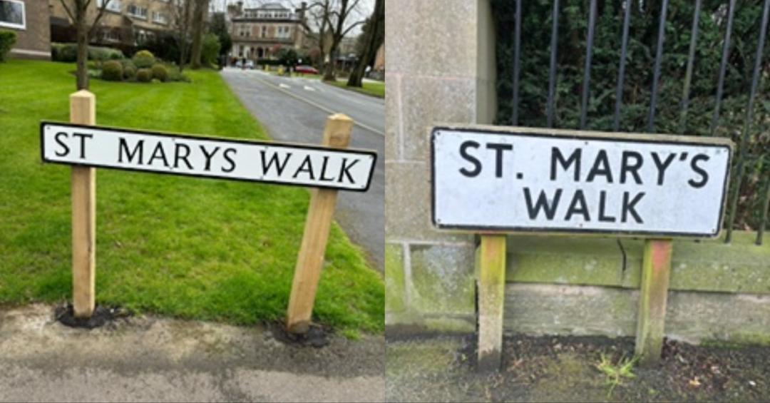 Council eliminates apostrophes from Harrogate district road signs