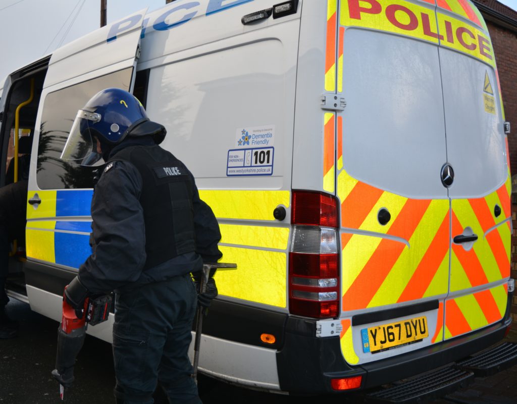 North Yorkshire Police during a raid