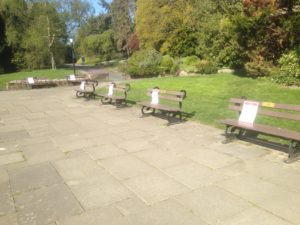 New signs have gone up banning people from using benches in Harrogate's Valley Gardens