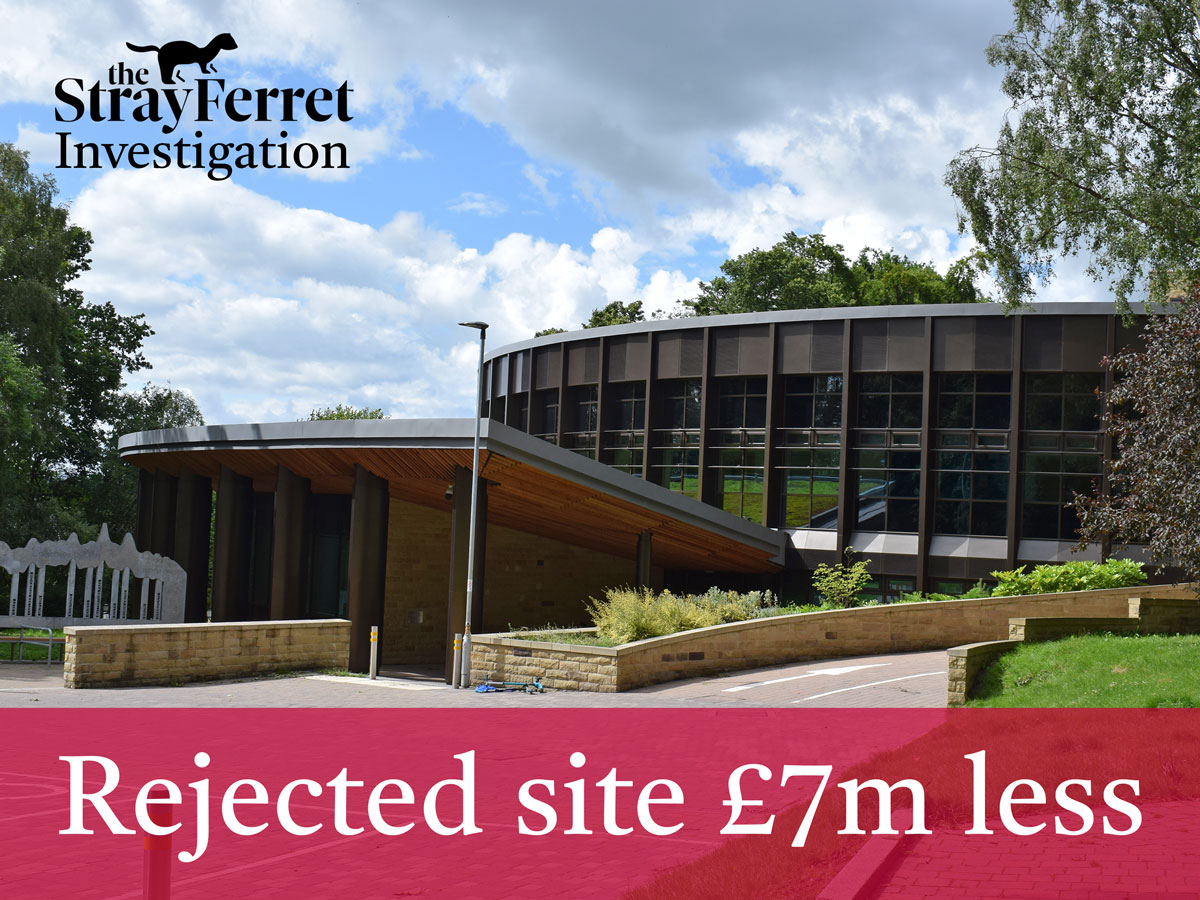 Harrogate Borough Council's new civic centre was chosen over a site which could have cost £7m less