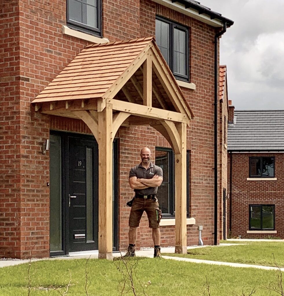 Porch outside of one of the new houses at Priory Meadows, Boroughbridge