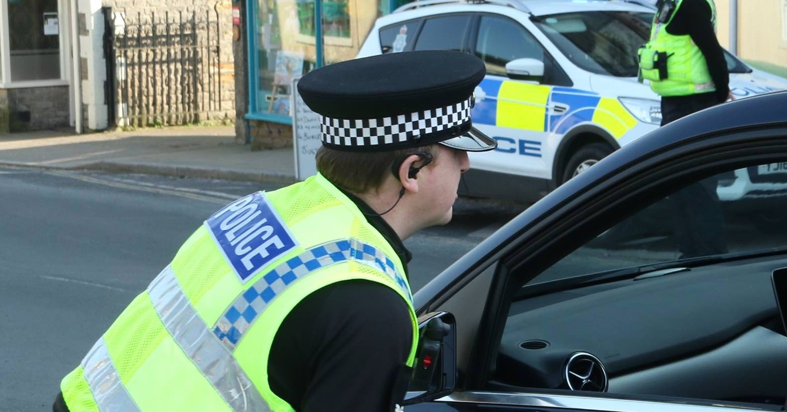 North Yorkshire Police speak to a driver.