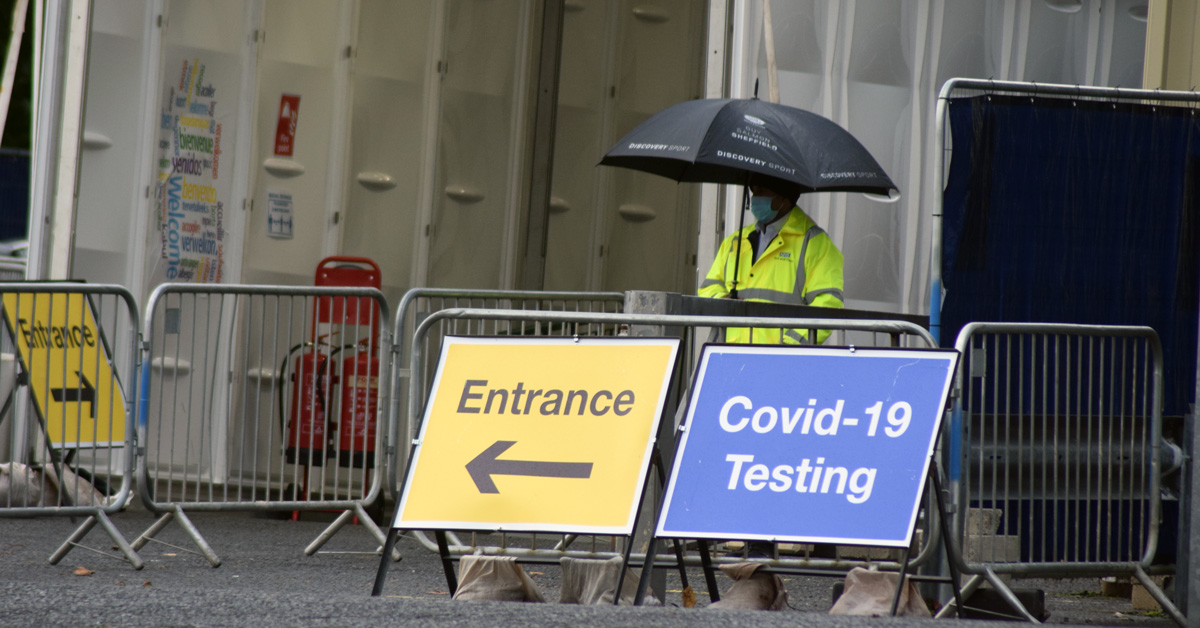 The Coronavirus testing site on Dragon Road, Harrogate.