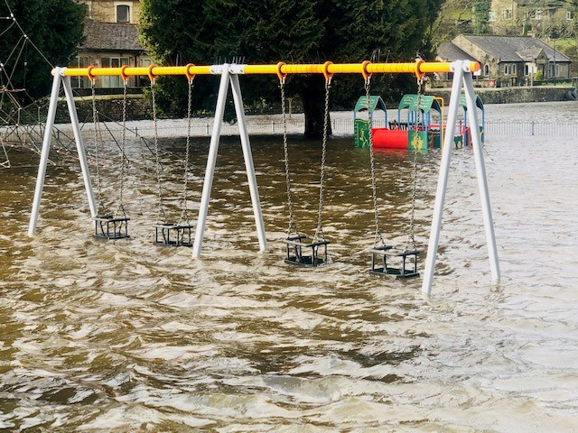 Flooding in Pateley Bridge at the beginning of the year