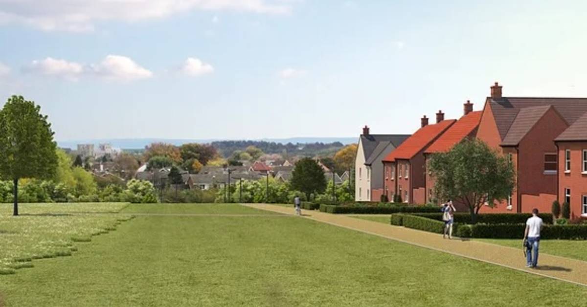 A computer generated image of the 390-home West Lane site in Ripon.