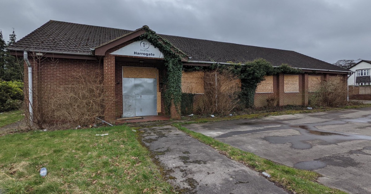 The former 1st Dental site on Wetherby Road, which has been proposed to be demolished for a Starbucks drive-thru.