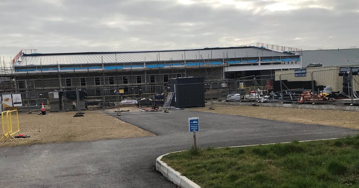 Photo of new Ripon Swimming Pool under construction