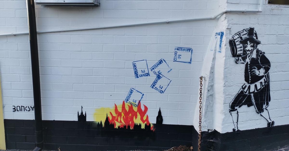 Supposed Banksy painting in Scotton
