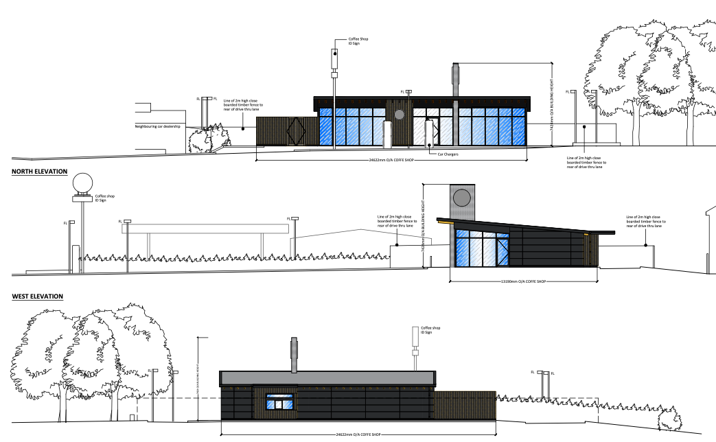Designs of the Starbucks as included in the planning documents to Harrogate Borough Council.
