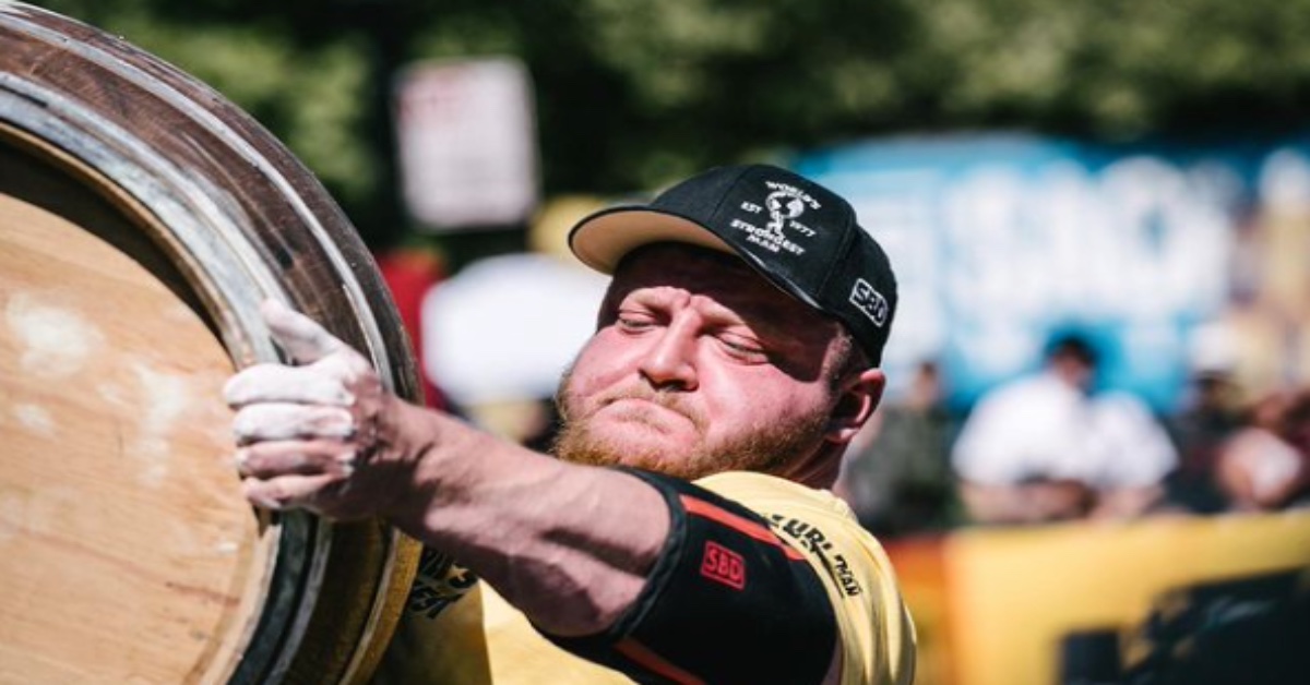 Luke Richardson, who was injured on the first day of the Worlds Strongest Man competition.