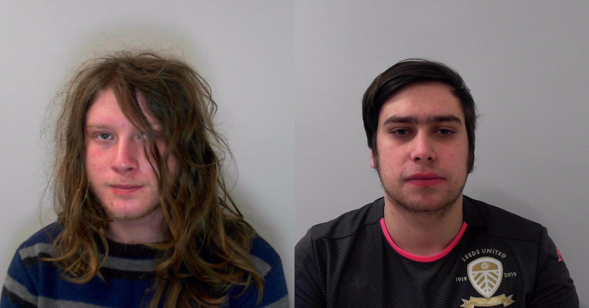 Scott Spurr (left) and John Brown (right) were jailed at York Crown Court for setting fire to Harrogate Brewing Company.