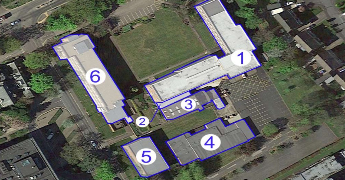 The six buildings which Labcorp intends to refurbish as part of its proposals to Harrogate Borough Council.