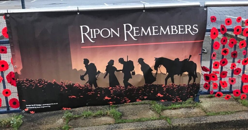 Photo of Ripon Remembers banner