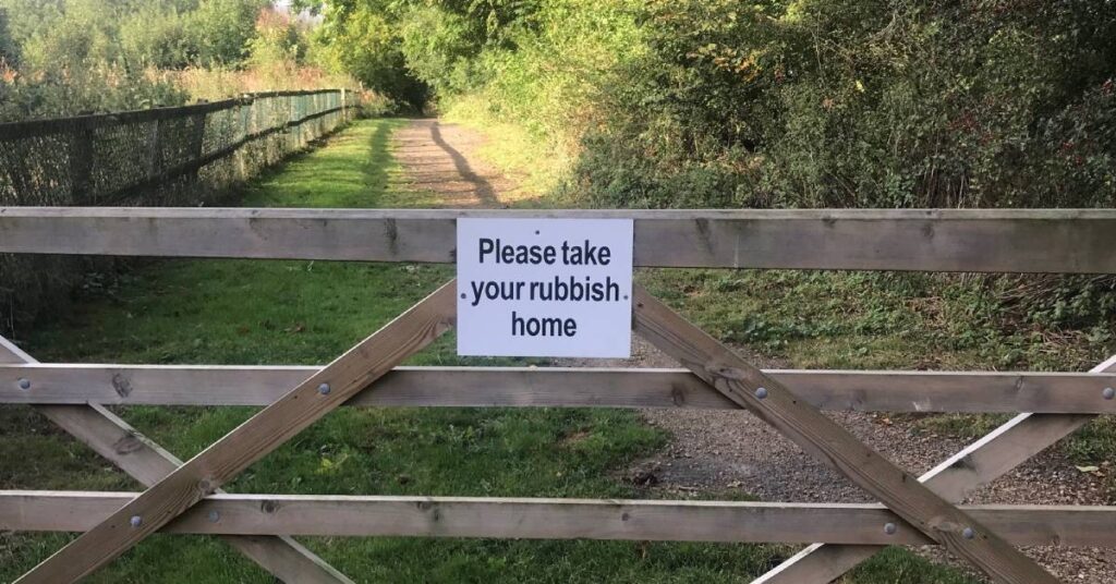 Photo of Take Rubbish Home sign