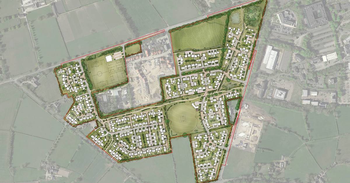 The site layout for the homes at Bluecoat Wood.