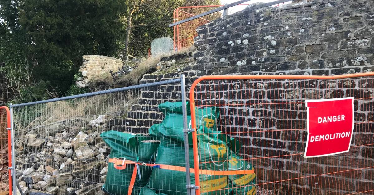 Wall repair costs to Harrogate council double to nearly £500,000