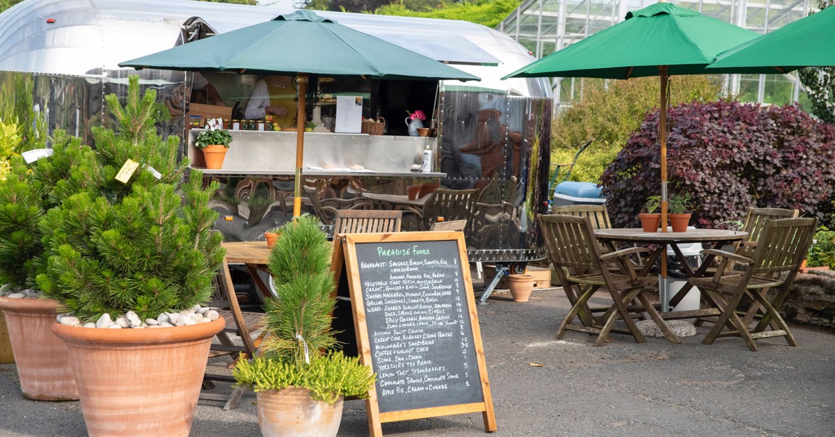 The Paradise Cafe wagon at Daleside Nurseries in Killinghall.