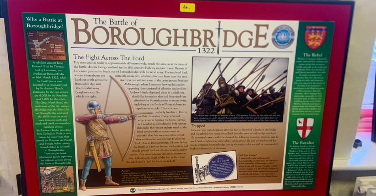 Battle of Boroughbridge information board