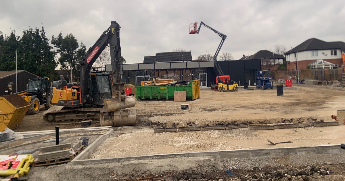 Work on the planned Leon drive-thru on Wetherby Road in Harrogate.