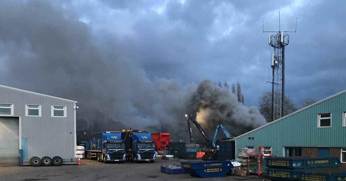 Battery believed to have caused last night’s fire at Ripon recycling company