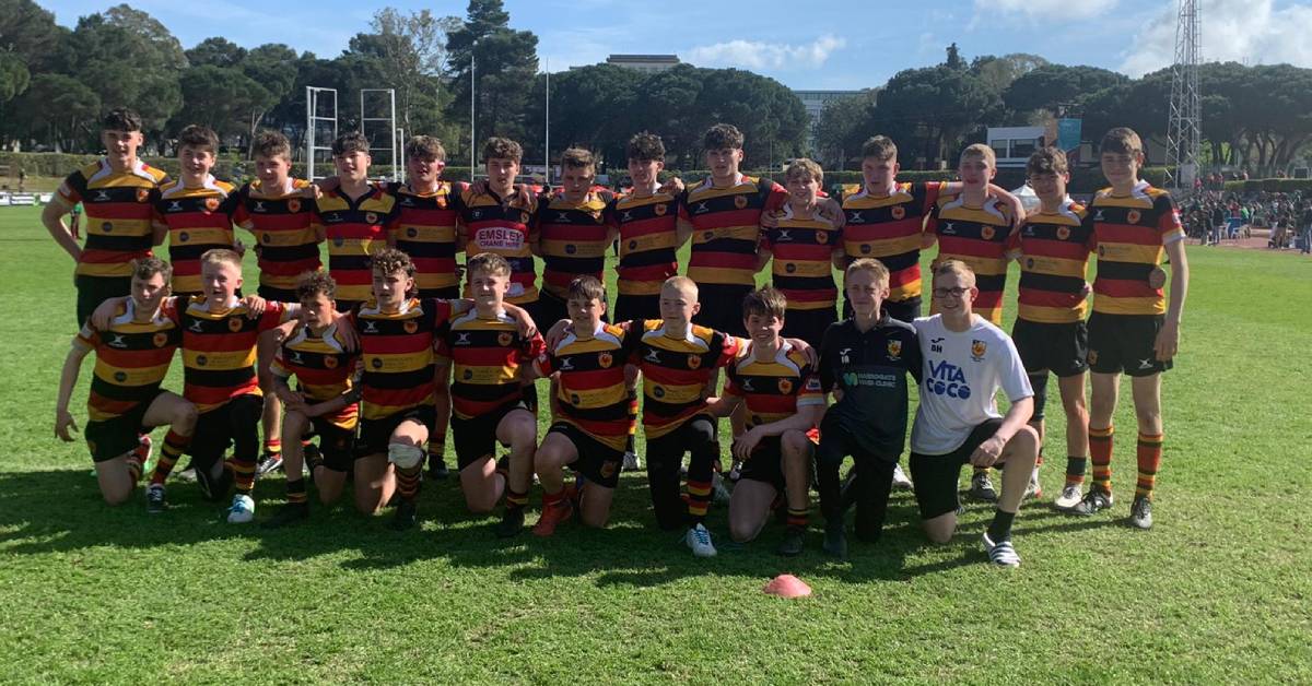 Harrogate rugby club under 15s win international tournament in Portugal