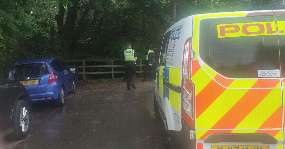 Armed police are at the Pinewoods this evening