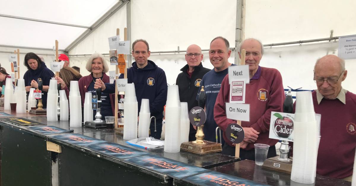 Ripon Cathedral Beer Festival servers