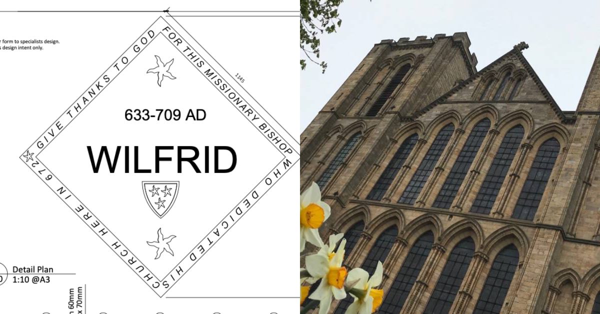 Initial designs of the stone planned for Ripon Cathedral.