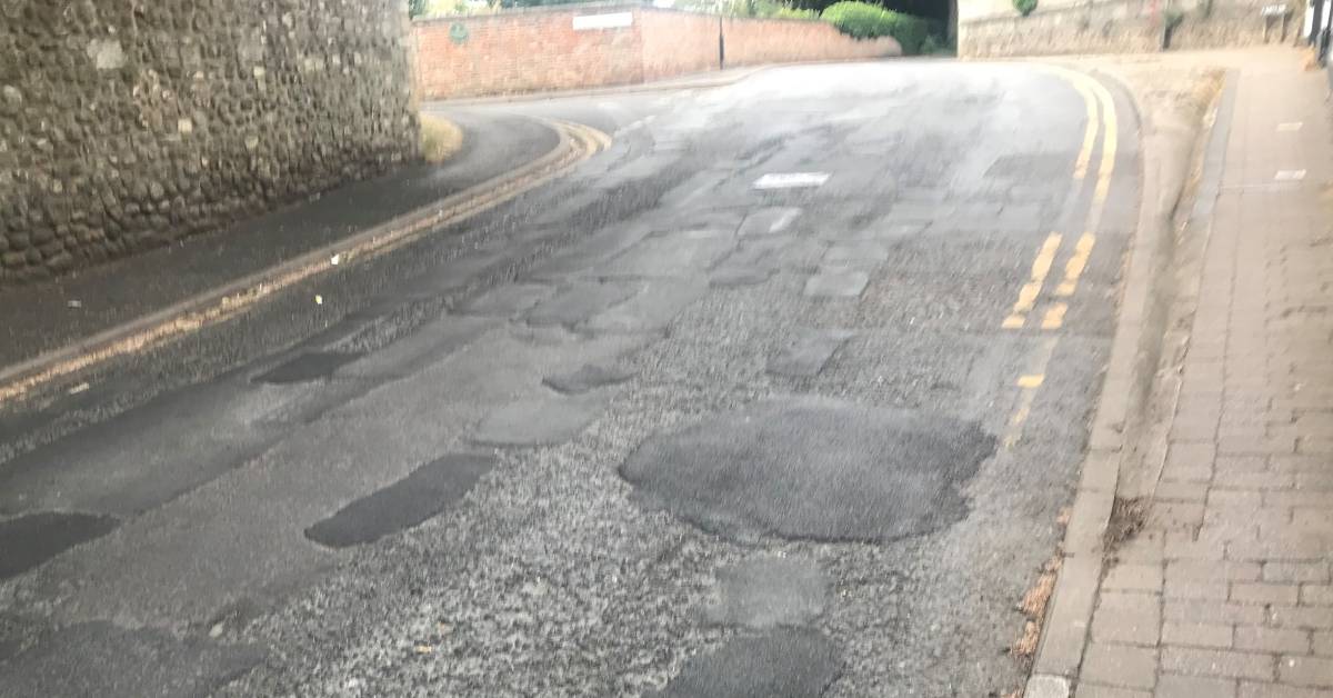 Potholes on St Mary's Gate