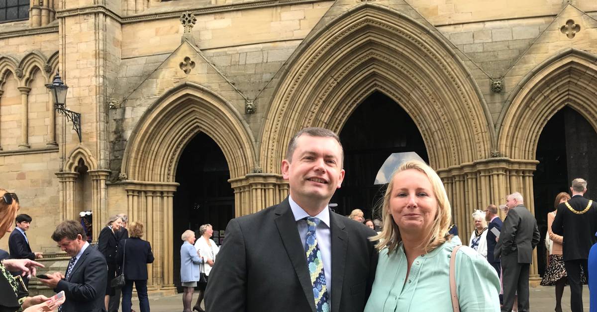 Cllr Williams and Cllr Crozier at Ripon Cathedral