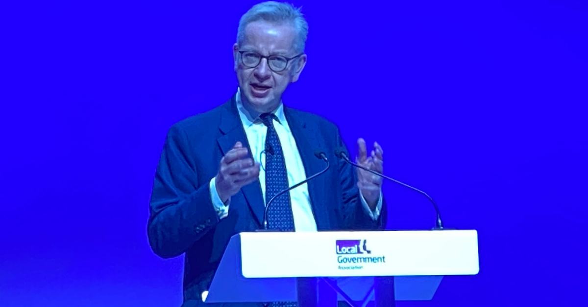 Michael Gove visits Harrogate as local government conference begins