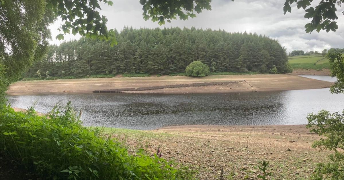 Thruscross Reservoir's water levels are low
