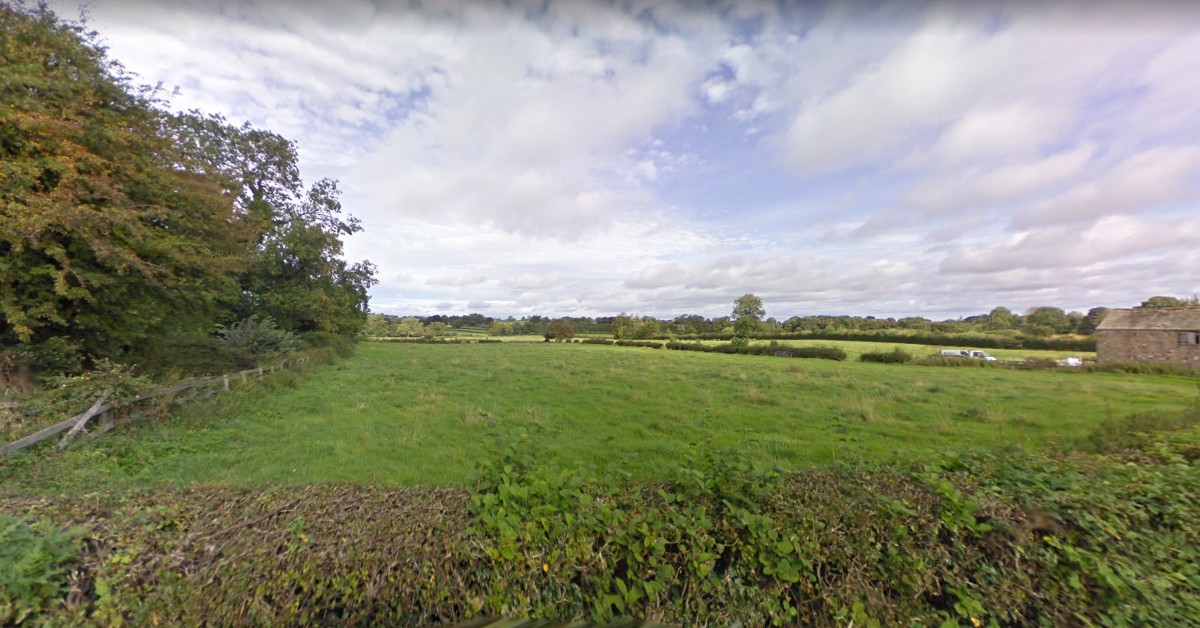 The field where three yurts are proposed in Kirkby Malzeard