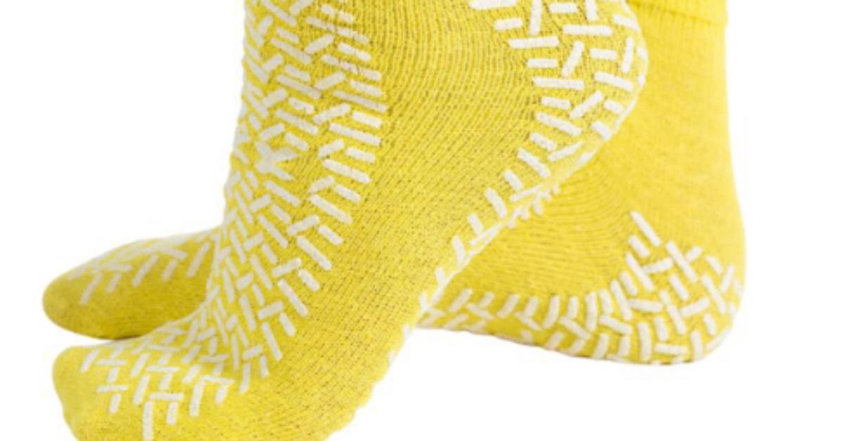 Harrogate hospital introduces yellow socks for fall victims