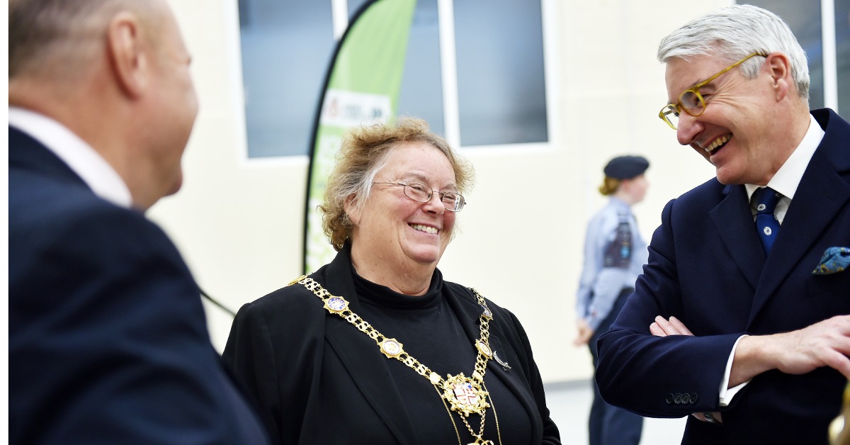 Mayor of Harrogate Victoria Oldham with RFCA chairman and chief executive (1)
